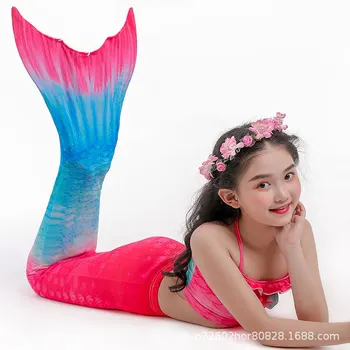 Pentru copii costum de sirena 2020 fetita split costum de baie copil coada de sirena nou șapte culori de costume de baie