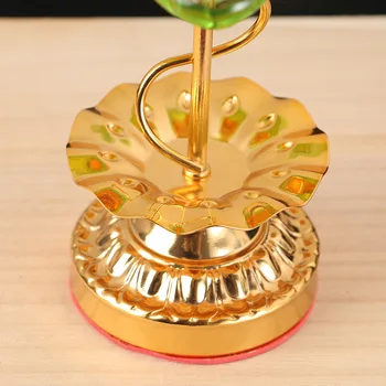 Lotus Lampa Religioase Buddha Consumabile pentru Buddha Lumina Mare picioare Imitație Sticlă Aliaj Unt Titularul Lampă Sfeșnic