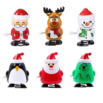 Noi de Craciun un Ceas Sărituri Jucarii pentru Copii Mini Cadou de Crăciun Vintage Moș Crăciun, om de Zăpadă Vânt de Până Jucării pentru Copii Cadou Amuzant