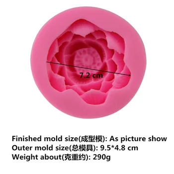 DIY Mare Floare de Lotus Tort Matrite de Silicon Lumânare Mucegai Fondant Cupcake Săpun Bomboane de Ciocolată Decorare Instrument de Copt FQ3403