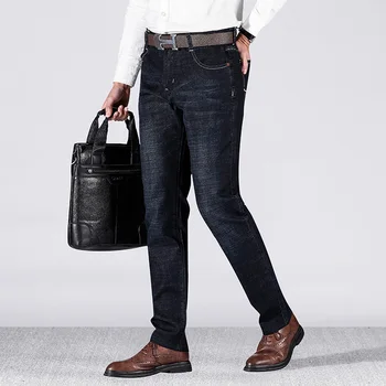 2021 New Sosire Patru Sezon pentru Bărbați Jeans Slim Straight Culoare albastru Brand Bumbac Blugi bărbați de Mari Dimensiuni 28-40 Pantaloni Lungi de sex masculin