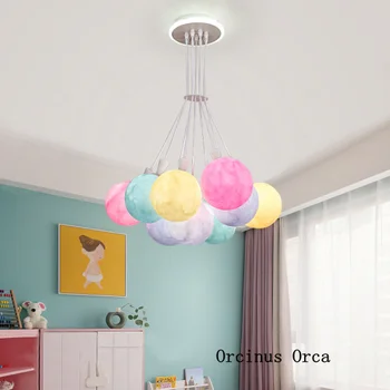 Desene animate creative balon de culoare candelabru Fata Dormitor camera copiilor lampa decor minunat bomboane de culoare minge Candelabru