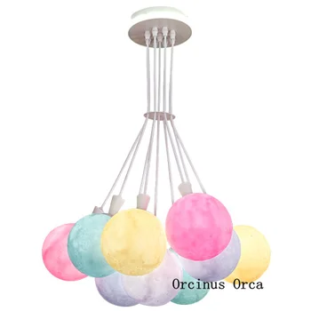 Desene animate creative balon de culoare candelabru Fata Dormitor camera copiilor lampa decor minunat bomboane de culoare minge Candelabru