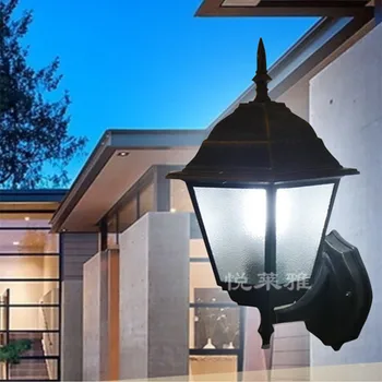 Modern, rezistent la apă în aer liber tranșee până zid de lumina E27 aluminiu și sticlă de lampă Pentru Villa coridoare corp de iluminat exterieur