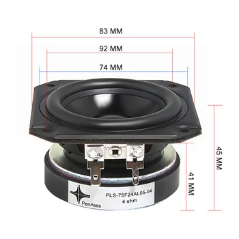 AIYIMA 2 buc 3 Inch Audio Difuzor de 4 Ohm 40W Gamă Completă Difuzor Driver Raft Sunet Loudapeaker Home Theater