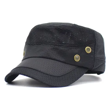 2019 NOUĂ Primăvară-Vară Rapid Uscat Militare Pălării Pentru Bărbați, Femei Casual Top Plat Capac Pălărie Neagră în aer liber Palarie de Soare
