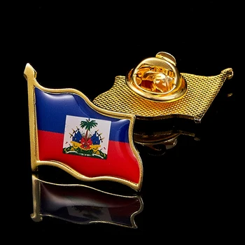 10BUC Haiti Flag Pin Rever Email Insigna Brosa Birou Celebritate Bijuterii Cadou Amuzant Tricouri pentru Bărbați Jachete accesorii