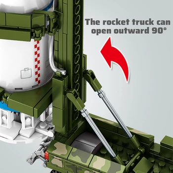 NOUL Oraș Tehnica Aerospațială Lansator de Rachete Model Blocuri MOC Creator Spațiu, Astronaut Figura Cărămizi Jucarii Pentru Copii