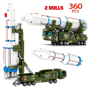 NOUL Oraș Tehnica Aerospațială Lansator de Rachete Model Blocuri MOC Creator Spațiu, Astronaut Figura Cărămizi Jucarii Pentru Copii