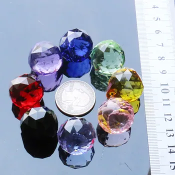 8PCS Mixte de Sticlă de Culoare Crystal Prism Mingea 30MM Candelabru Agățat de Bijuterii Suncatcher DIY Meșteșug de Aprovizionare decor Parte pentru Lampa