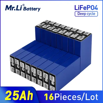 Domnul Li 3.2 V 25Ah lifepo4 baterie de celule 16pcs baterii reîncărcabile Utilizate în solar UP cu viteză redusă a vehiculelor electrice UE NE TAX FREE