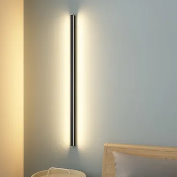 Modernă cu Led-uri Lampă de Perete din Aluminiu Tranșee Lampă de Perete LUNG de lumina de Interior Camera de zi dormitor Lampa LED Decor Acasă Corpuri de Iluminat
