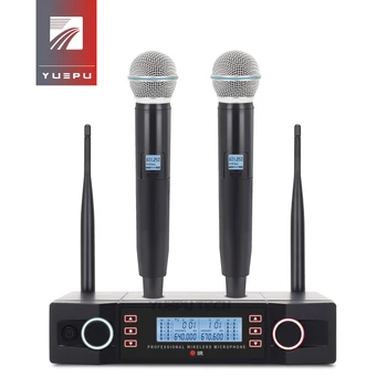 YUEPU RU-D210 Profesionale UHF Sistem de Microfon fără Fir 2 Canale Portabile Karaoke Frecvență Reglabilă fără Fir Pentru Biserica
