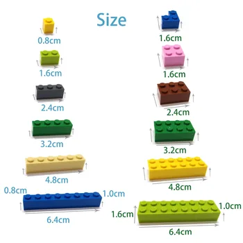 60PCS/multe Blocuri DIY Mare 1+2 Puncte 16Color Cărămizi de Dimensiuni Compatibile Cu lego DIY pentru copii Jucarii Educative pentru copii