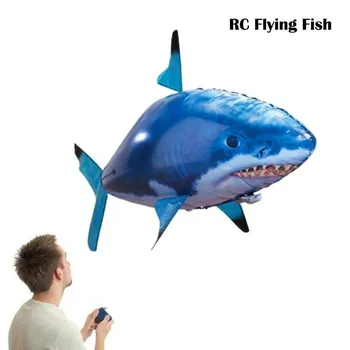 Control de la distanță RC Rechin Jucării Aer Înot Pește RC Animal RC Zbor Clovn Rechin Infrarosu Jucarie Baloane de Aer Jucărie Cadouri Pește I9V0