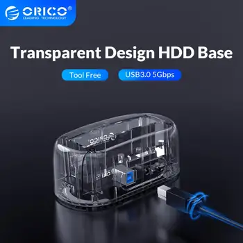 ORICO HDD Enclosure 3.5 Transparent USB 3 pentru SATA3.0 6Gbps HDD Docking Station UASP 16TB Disk-uri pentru Notebook Desktop PC(6139U3)