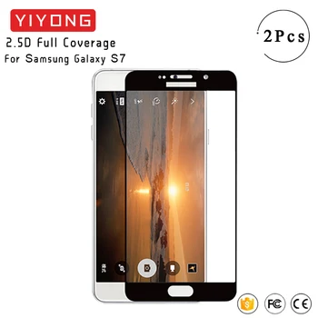 YIYONG 2.5 D Ecran Complet Capacul din Sticla Pentru Samsung Galaxy S6 S7 Sticla S 7 6 Ecran Protector Flim Pentru Samsung S6 S7 Sticlă