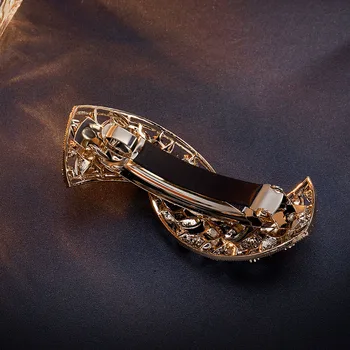 HIMERA Cristal de Păr Barrette Floare de Epocă Agrafe de Metal de Aur Clips Cleme pentru Femei de Lux Accesorii de Nunta