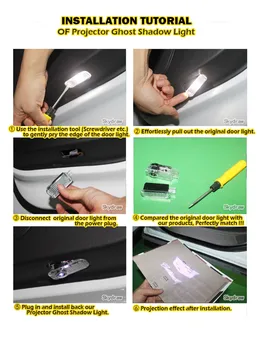 1 Pereche Pentru NISSAN PATROL (2012-2020) Y62 LED-uri Auto Usa lampa Proiector Ghost Shadow Light Lumină de Întâmpinare