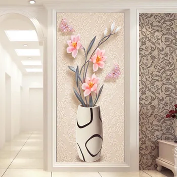 3D Tapet Modern Moda Simplu Vaza de Flori Foto picturi Murale Living Intrarea în Hotel Decor Decor de Perete Papel De Parede