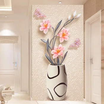 3D Tapet Modern Moda Simplu Vaza de Flori Foto picturi Murale Living Intrarea în Hotel Decor Decor de Perete Papel De Parede