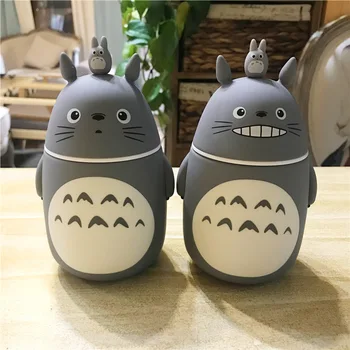 Creative Drăguț Totoro Portabil Termos Sticla de Desene animate Cana de Apa Anime Termos Cana și Cană din Oțel Inoxidabil Vid Flacoane de Sticla