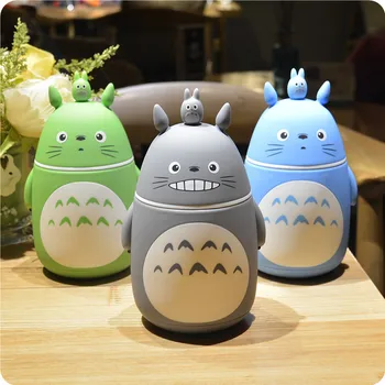 Creative Drăguț Totoro Portabil Termos Sticla de Desene animate Cana de Apa Anime Termos Cana și Cană din Oțel Inoxidabil Vid Flacoane de Sticla
