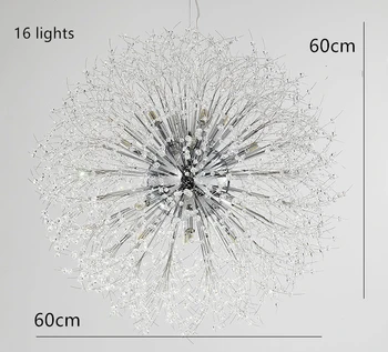 În 2020, Cele Mai Noi Cristal De Papadie Candelabru De Iluminat Pandantiv Lampă Pentru Camera De Zi Sala De Mese Decor Acasă Hotel De Prindere