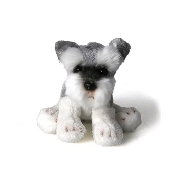 Kawaii Schnauzer Câine Jucărie de Pluș Moale Mic de Simulare Copii Animal de Pluș Jucarii pentru Copii Drăguț Photo Props Fete Cadou de Ziua de nastere