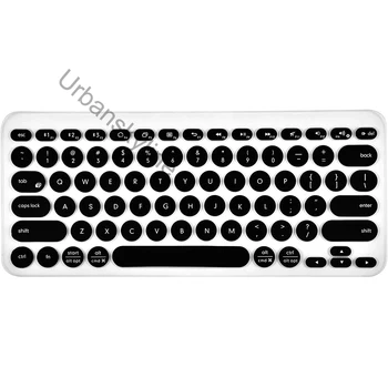 K380 Capac Tastatură pentru Logitech K 380 fără Fir Transparent Negru transparent UE NE Silicon Moale Film TPU Caz Subțire Subțire engleză