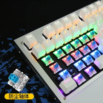 1 buc K-28 de Jocuri Mecanice Tastatura cu Fir USB e-sport Tastatură Albastru/negru Comutator Mare Încheietura Restul se Aprinde lumina de Fundal