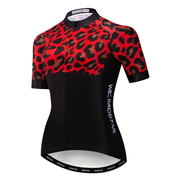 2019 Ciclism jersey Femei Bicicleta MTB Sus Ropa Ciclismo Maillot Pro Echipa de curse Drum de Munte Biciclete ciclu tricou femei Leopard