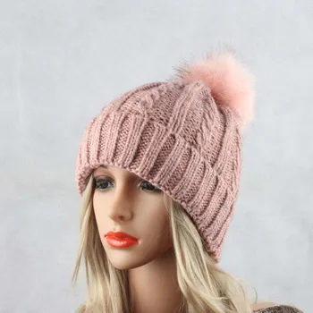 2018 Nou Pom Pom Pălării de Iarnă Pentru Femei Fashion Fleece interior Cald Pălărie Tricotate Căciuli de Lână Capac de sex Feminin Chelioși