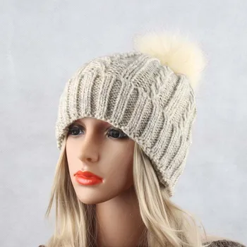 2018 Nou Pom Pom Pălării de Iarnă Pentru Femei Fashion Fleece interior Cald Pălărie Tricotate Căciuli de Lână Capac de sex Feminin Chelioși