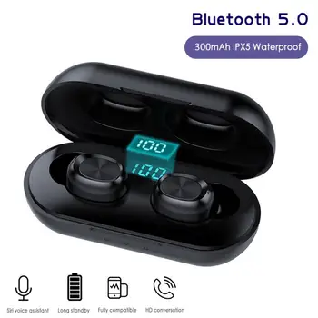 TWS Bluetooth 5.0 Căști fără Fir, Căști Cu Microfon Sport rezistent la apa Mini Căști Căști Pentru IOS Android