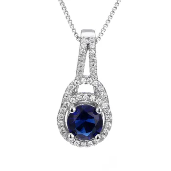 Blue Diamond Cianit Safir Pandantiv pentru Femei 14K Bizuteria Temperament Simulat Bijuterii Femei Pandantiv Calcedonie Pietre pretioase