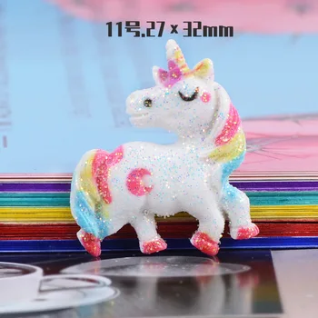 30pcs Unicorn Farmecele pentru Noroi de Umplere DIY Ornament Telefon Decor Rășină Farmece Lizun Noroi Lut Noroi Kit de Consumabile Jucarii Copii E