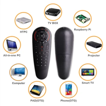 G30 Voce de la Distanță de Control 2.4 G Wireless Air Mouse Microfon, Giroscop 33 Taste IR de Învățare pentru Android Tv Box pentru x96max T95Q