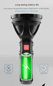 USB Reîncărcabilă 8000LM Lanterna 4 Moduri Lanterna LED-uri cu COB Lumină Built-in Baterie 18650 Tactic cel Mai bun Lanterna pentru Camping