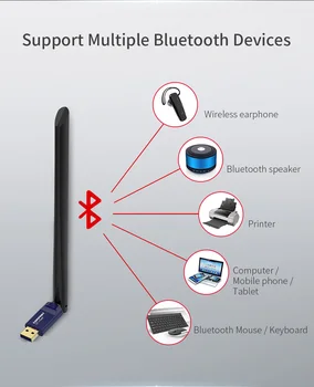 Comfast USB2.0 Mare Putere 650Mbps Wifi Adaptor Bluetooth 4.2 Free Driver Dual Band 2.4 G&5.8 G placa de Retea WiFi Dongle CF-759BF