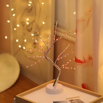 USB Masă Lampă de Sârmă de Cupru de Crăciun, Foc, Copac, Lumina de Noapte Pentru Vacanță Dormitor Indoor pentru Copii, Bar Decor LED Lumini de Basm 11 Stiluri