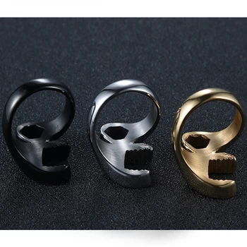 Vintage mens inele de cheie punk en-gros din oțel inoxidabil inel de nunta de sex masculin accesorii inel mare pentru bărbați bijuterii moda 2020