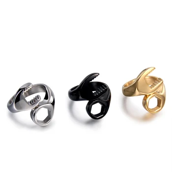 Vintage mens inele de cheie punk en-gros din oțel inoxidabil inel de nunta de sex masculin accesorii inel mare pentru bărbați bijuterii moda 2020