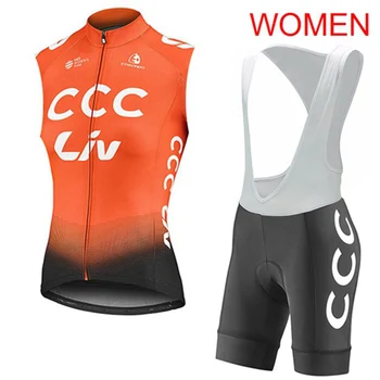 Ropa Ciclismo 2019 Femei Ciclism Jersey Set Scur fără Mâneci bicicleta vesta salopete, pantaloni scurți de biciclete de îmbrăcăminte în aer liber Sport Y0509
