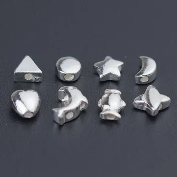 5pcs/lot de Argint 925 Geometrie Margele Spacer Designer Stea Inima Pește de Argint Farmec Margele DIY Bratari Bijuterii