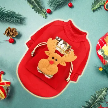 Animale De Companie Crăciun Pulover Roșu Drăguț Cald Tema De Craciun Petrecere De Companie Decor Cadou De Anul Nou