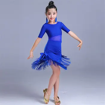 Fată modernă latino Rochie de Dans Pentru Fete Salsa, tango fusta Sala de Dans Rochie de copil Concurenței Imbracaminte Copii, Costume de Dans