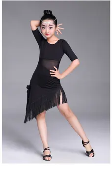 Fată modernă latino Rochie de Dans Pentru Fete Salsa, tango fusta Sala de Dans Rochie de copil Concurenței Imbracaminte Copii, Costume de Dans
