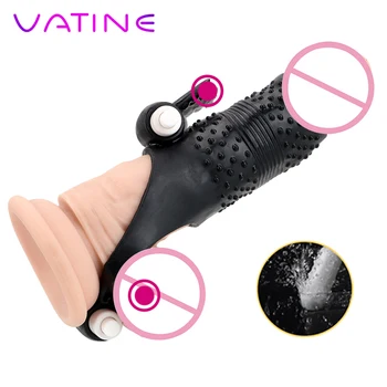 VATINE G spot Stimulator Vibrator Penis Vibrator Inel Ejaculare Întârziere Penis Extindere Extender Penis Sleeve Curea Pe