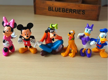 6pcs/lot 6cm Mouse-ul Anime Figura Set Duck Desene animate PVC Jucarii Mini Figurine Set Jucarii Copii Cadou